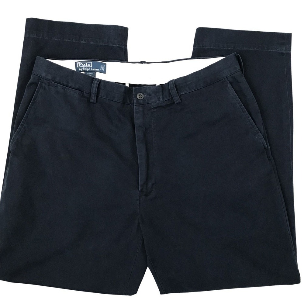 Polo Ralph Lauren Prospect Pants Mens 36x30 Navy Chinos Preppy Classic Slacks - Picture 12 of 12